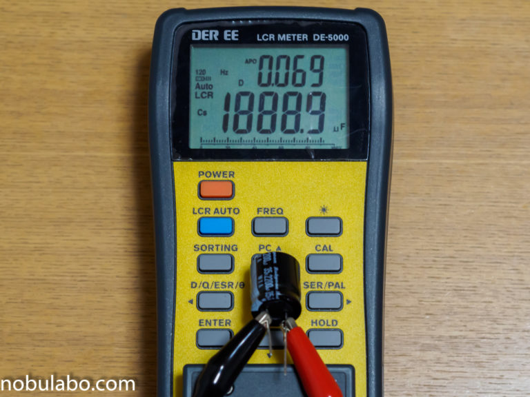 LCRメータ DE5000で色んなコンデンサを測ってみる のぶらぼ