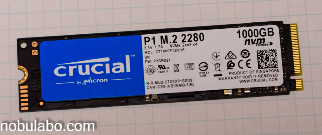 M.2 SSD CT1000P1SSD8本体