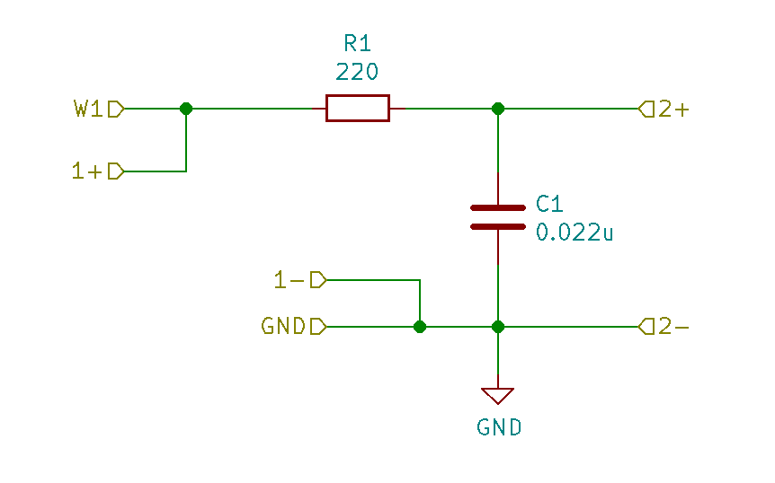 LPF回路とADALM2000の接続図
