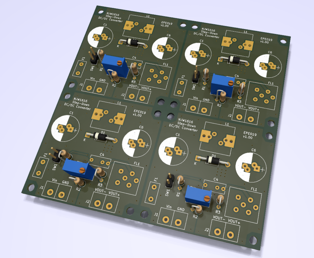 NJW1616Tを使用した降圧DCDCコンバーター基板：パネライズC面