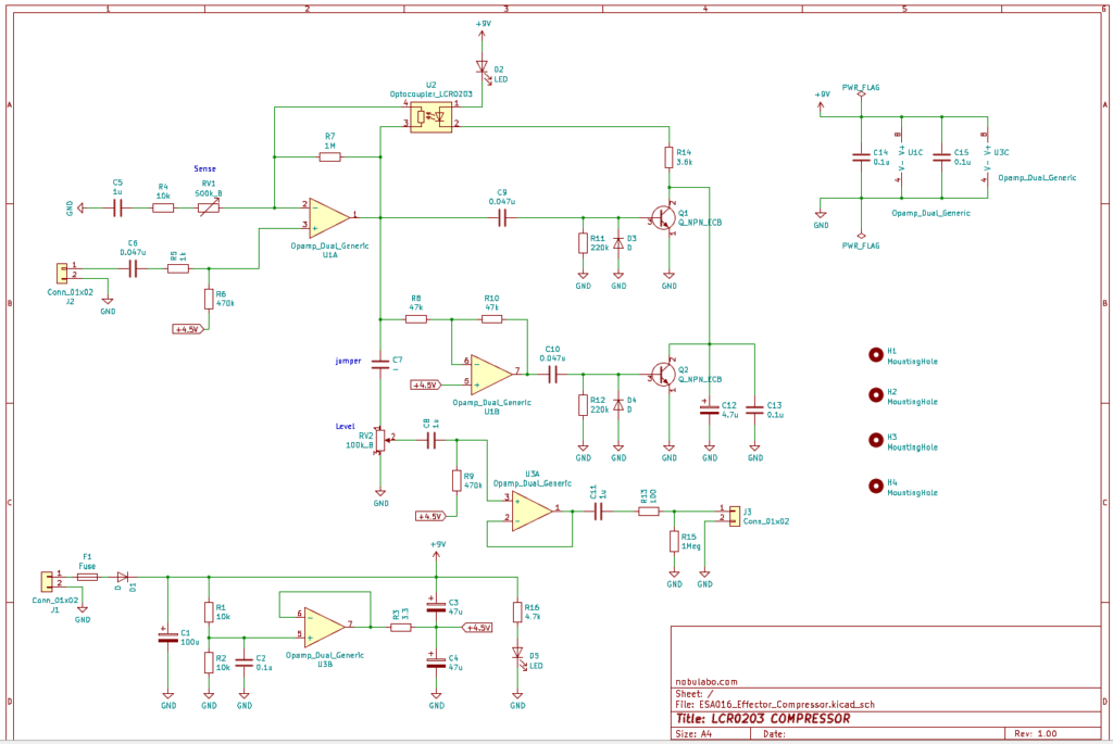 アナログフォトカプラLCR-0203コンプレッサー回路図