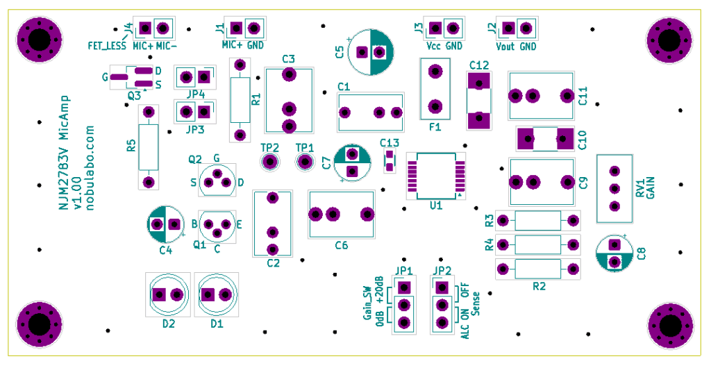 部品レイアウト：表面
