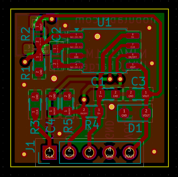 KiCADで作成した基板パターン